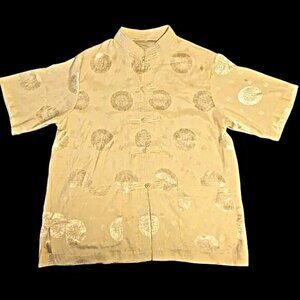 Satin‎ Silk Chinese Mandarin Collar Top Butter Yellow Coastal Grandma Whimsicore